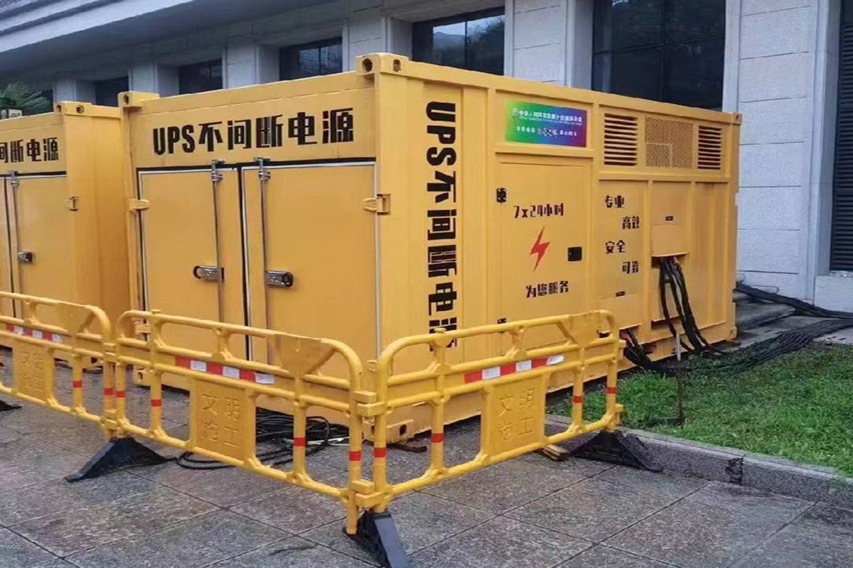 兰溪发电机租赁施工现场