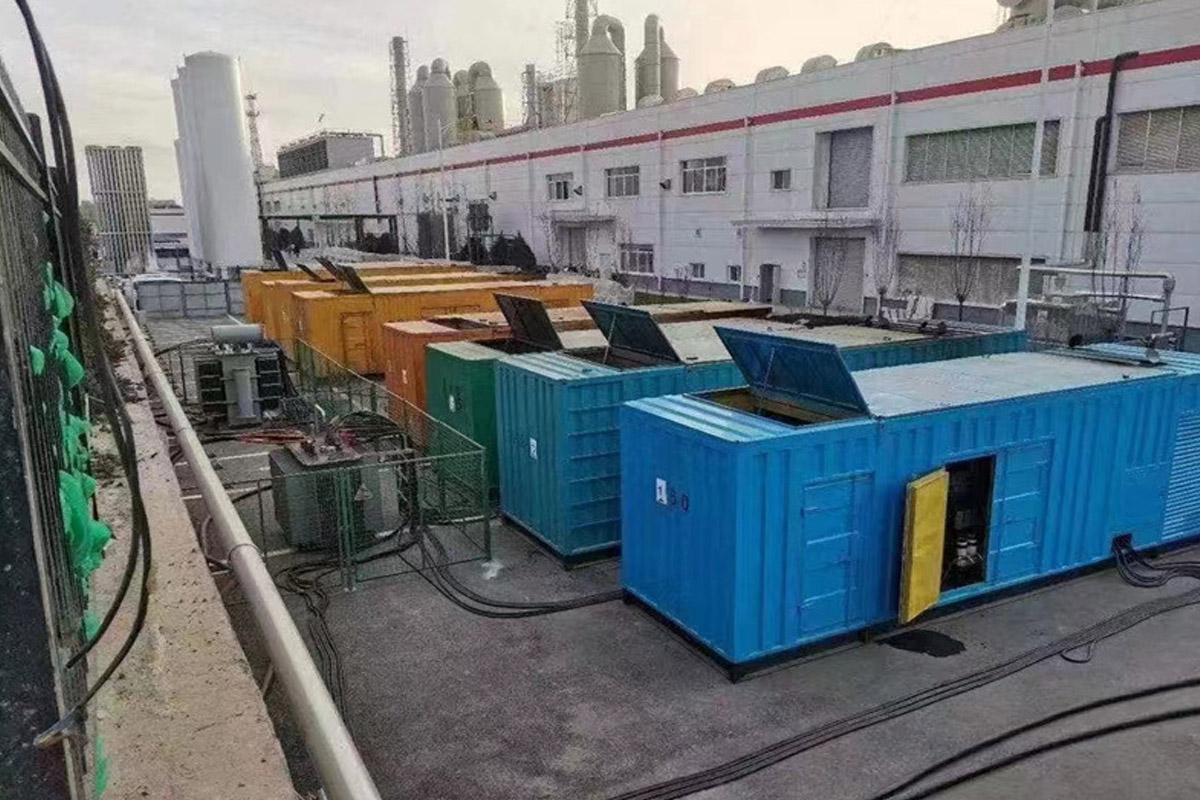 兰溪发电机租赁施工现场